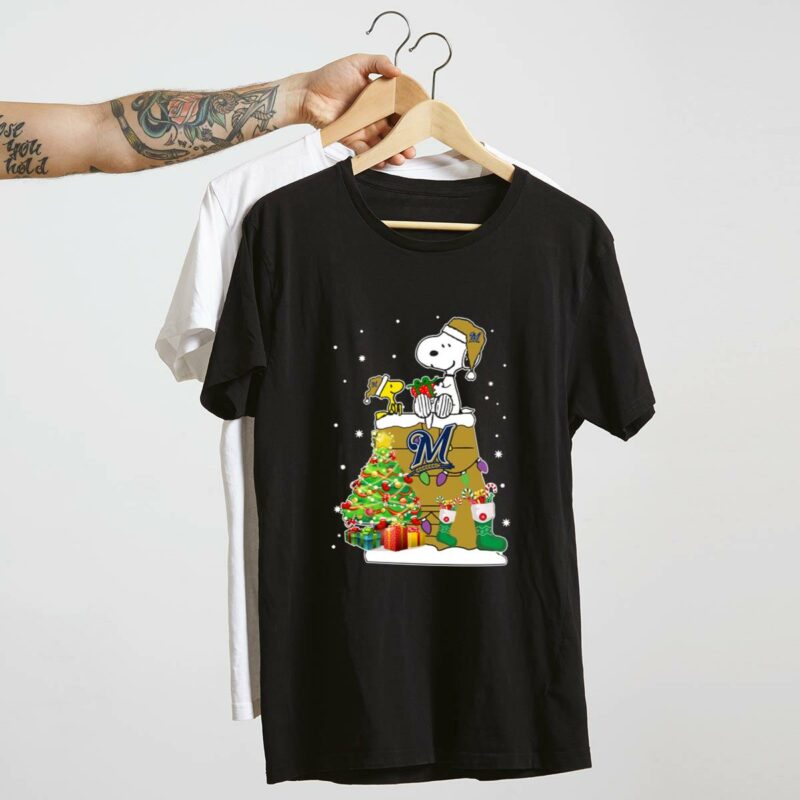 Milwaukee brewers snoopy woodstock christmas shirt t shirt 4 4.jpg
