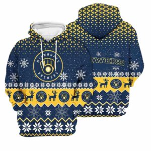 Milwaukee brewers sports football american ugly christmas 3d hoodie 1.jpg
