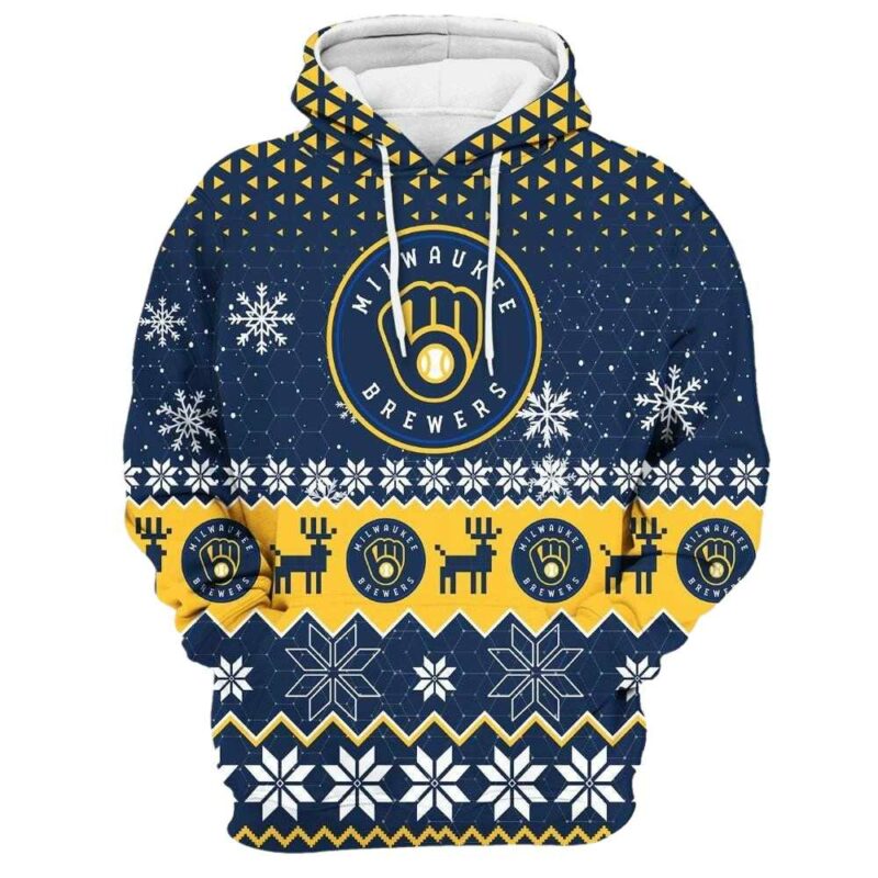 Milwaukee brewers sports football american ugly christmas 3d hoodie 2.jpg