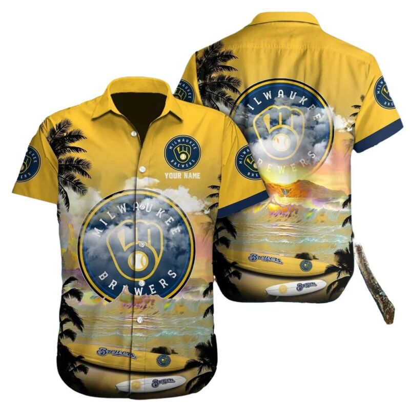 Milwaukee brewers surfing sunset beach tropical hawaiian shirt 1.jpg