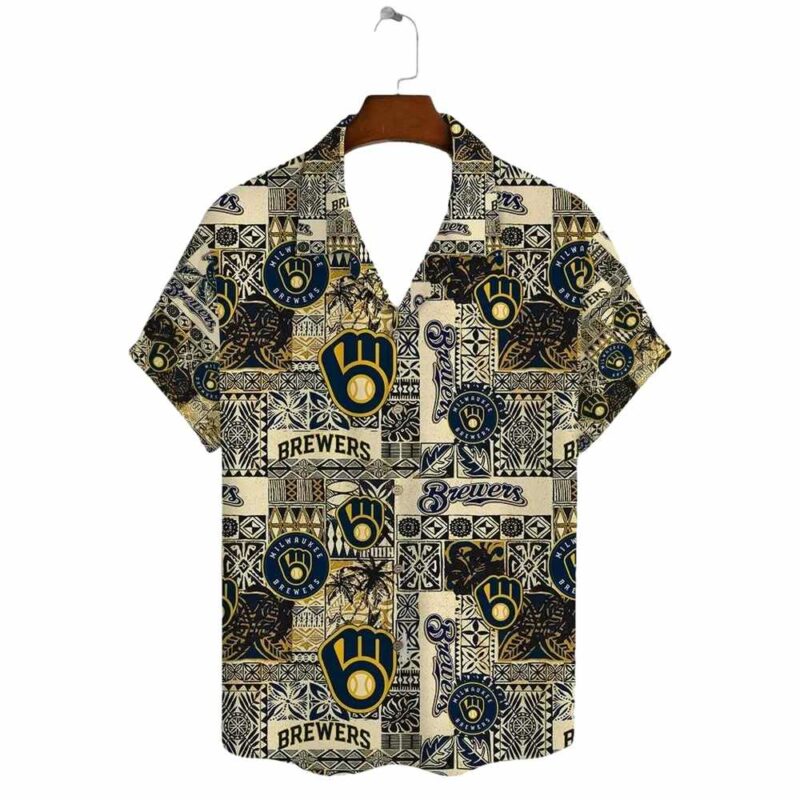 Milwaukee brewers tribal patchwork hawaiian shirt 2.jpg