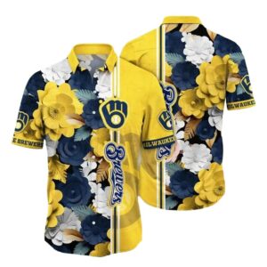 Milwaukee brewers tropical blossom hawaiian shirt 1.jpg