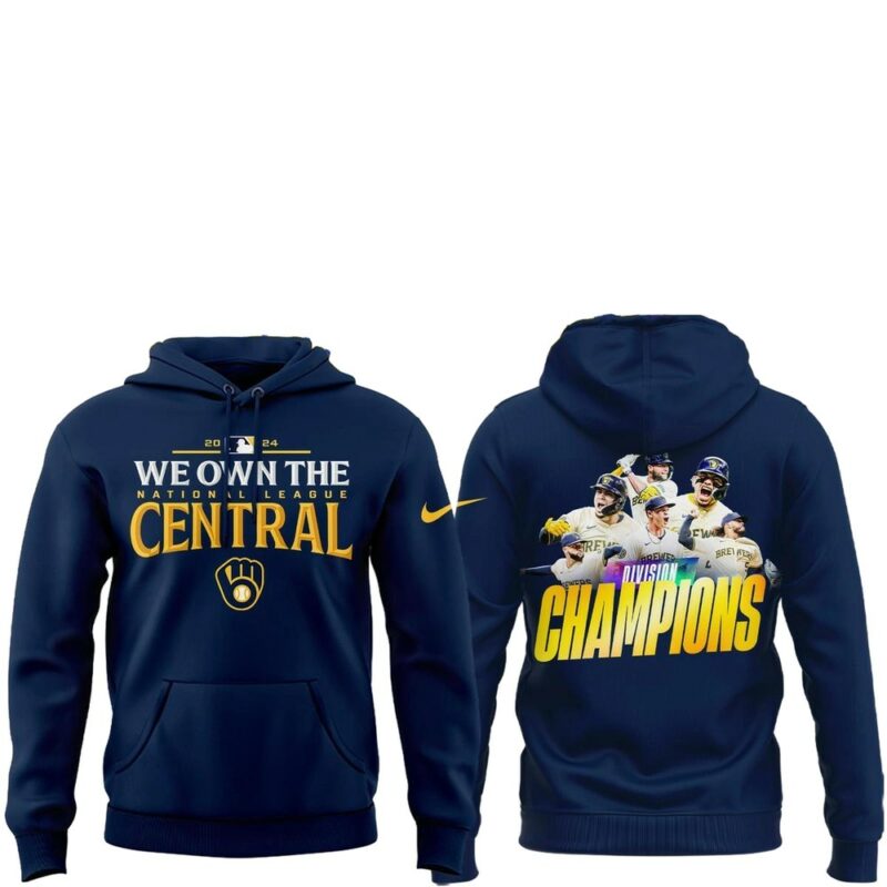 Milwaukee brewers we own the central division champions 2024 hand 3d hoodie 3.jpg