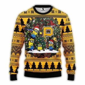 Minions Pittsburgh Pirates Holiday Sweatshirt - Fun Ugly Sweater