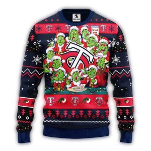 Minnesota Twins Grinch Christmas Day Ugly Sweater For Holiday Cheer