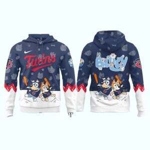 Minnesota Twins 2025 Bluey Night All-over Print Hoodie