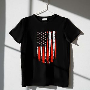 Minnesota Twins American Flag Baseball Bat Graphic T-Shirt