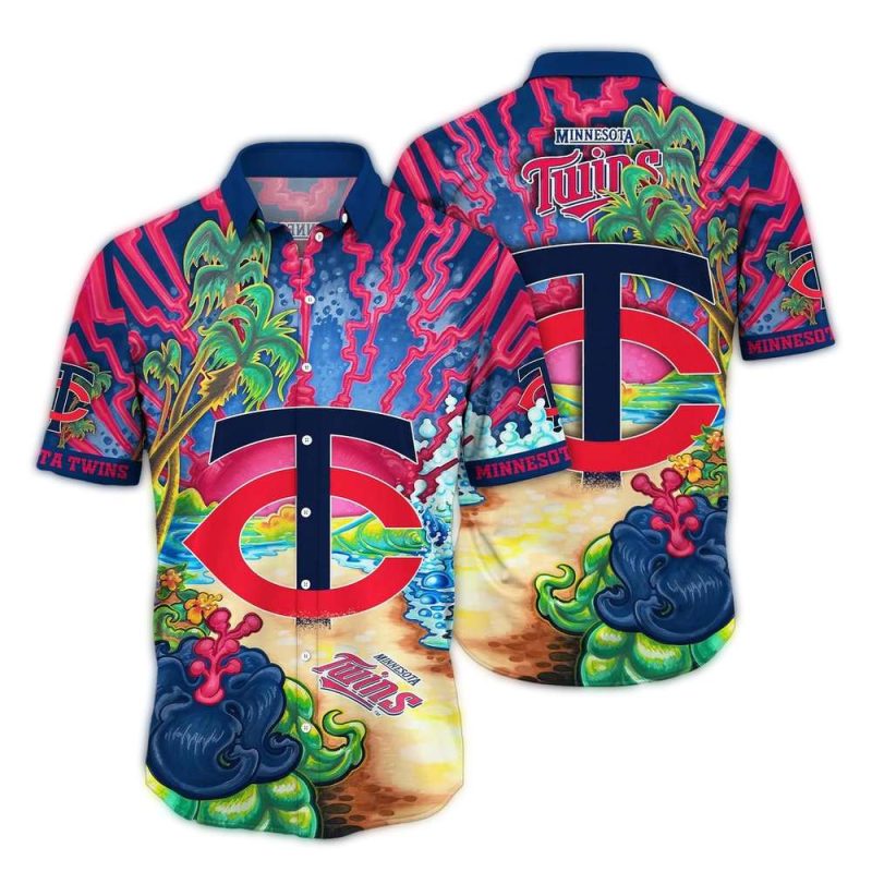 Minnesota Twins Art Beach Hawaiian Shirt 1