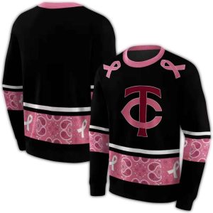 Minnesota Twins Awareness Ribbon All-over Print Sweatshirt