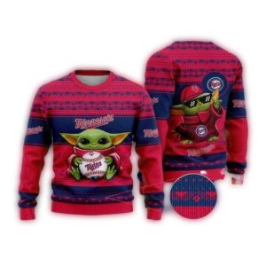 Minnesota Twins Baby Yoda Ugly Sweater - Cute Baseball-Themed Sweatshirt