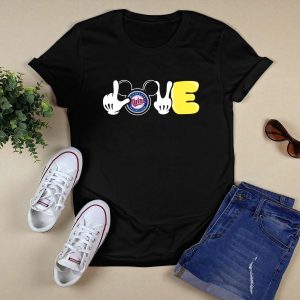 Minnesota Twins Mickey Mouse Icon Baseball Theme T-Shirt For Fans