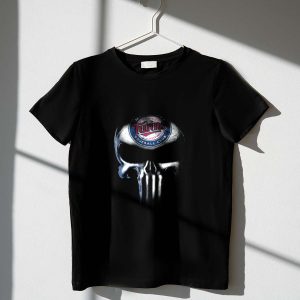 Minnesota Twins Punisher Skull Graphic T-Shirt - Baseball Fan Apparel