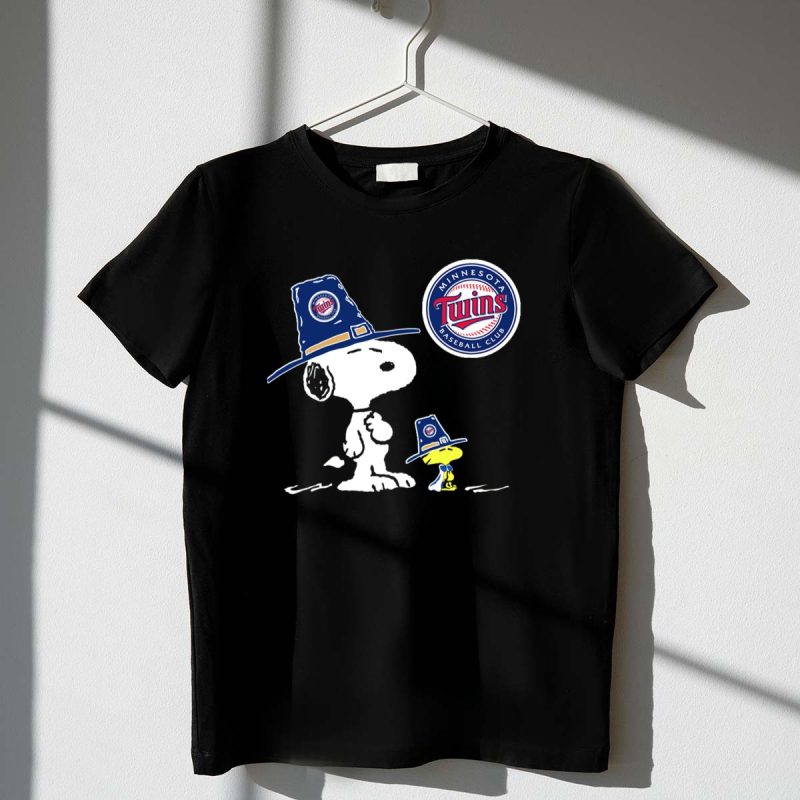 Minnesota Twins Baseball Club Snoopy and Woodstock T Shirt t shirt 1 1