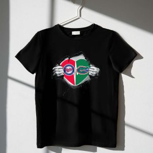 Minnesota Twins & Florida Gators Heart T-Shirt For Sports Fans