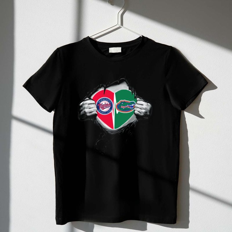 Minnesota Twins Baseball Florida Gators Heart T Shirt t shirt 1 1
