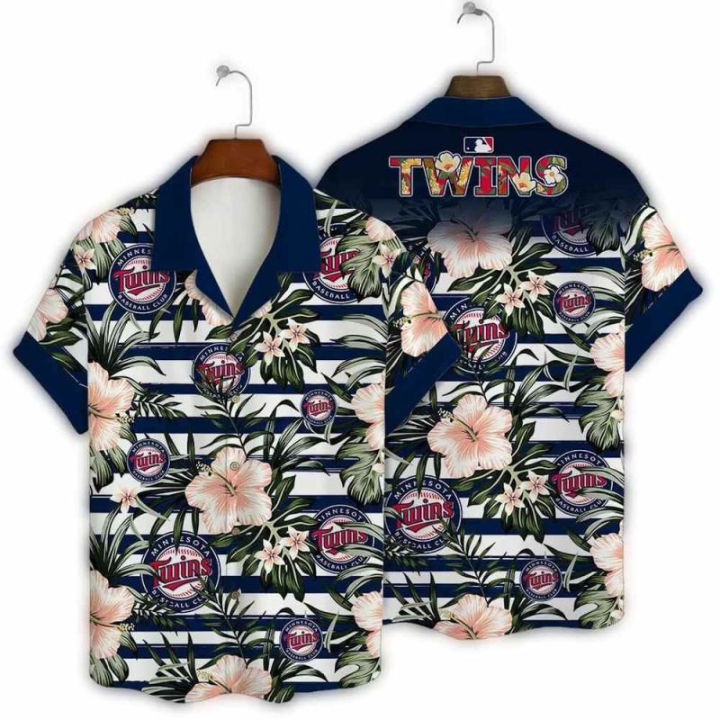 Minnesota Twins Beachside Breeze Flower Floral Hawaiian Shirt 1
