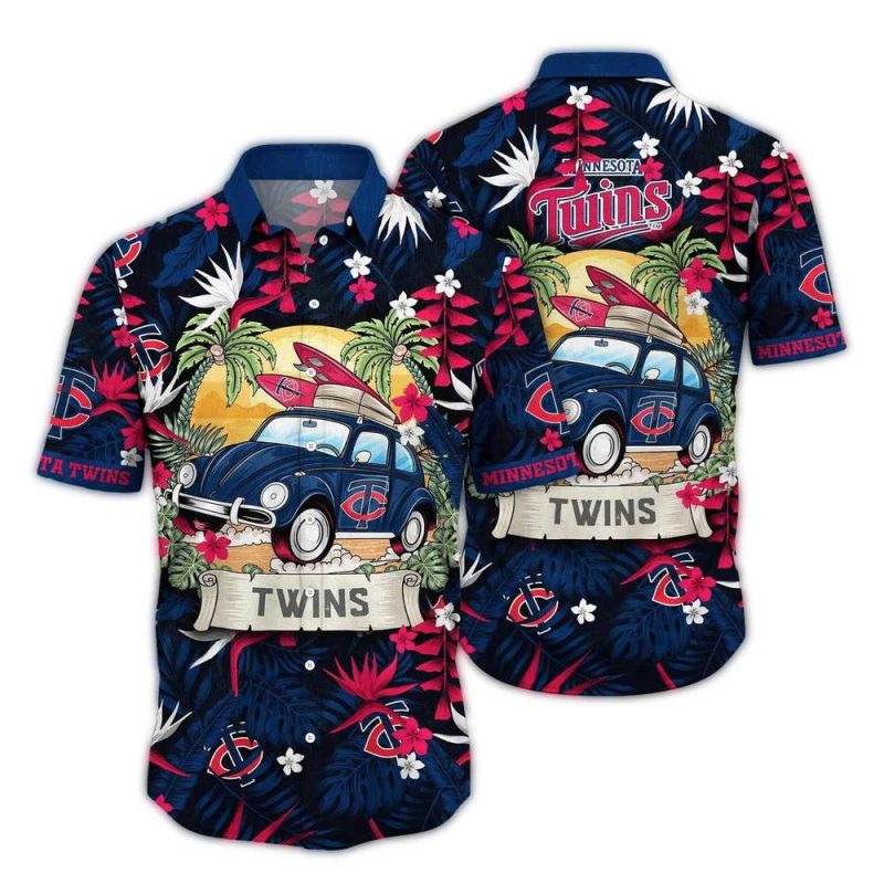 Minnesota Twins Camping Summer Tropical Hawaiian Shirt 1