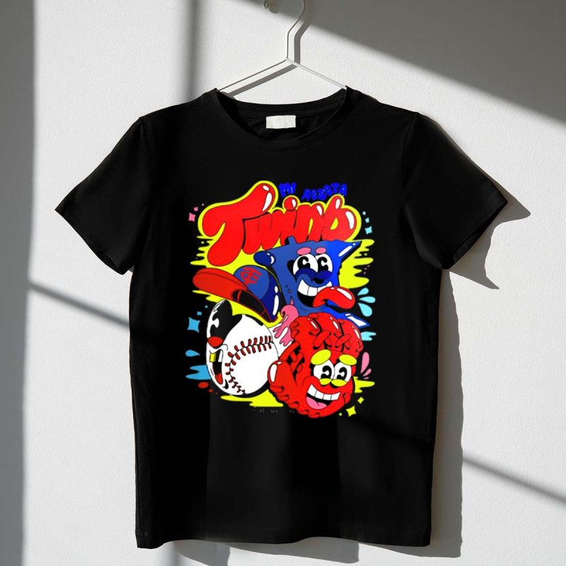 Minnesota Twins Cartoon Characters Baseball Art Evan Weselmann T Shirt t shirt 1 1