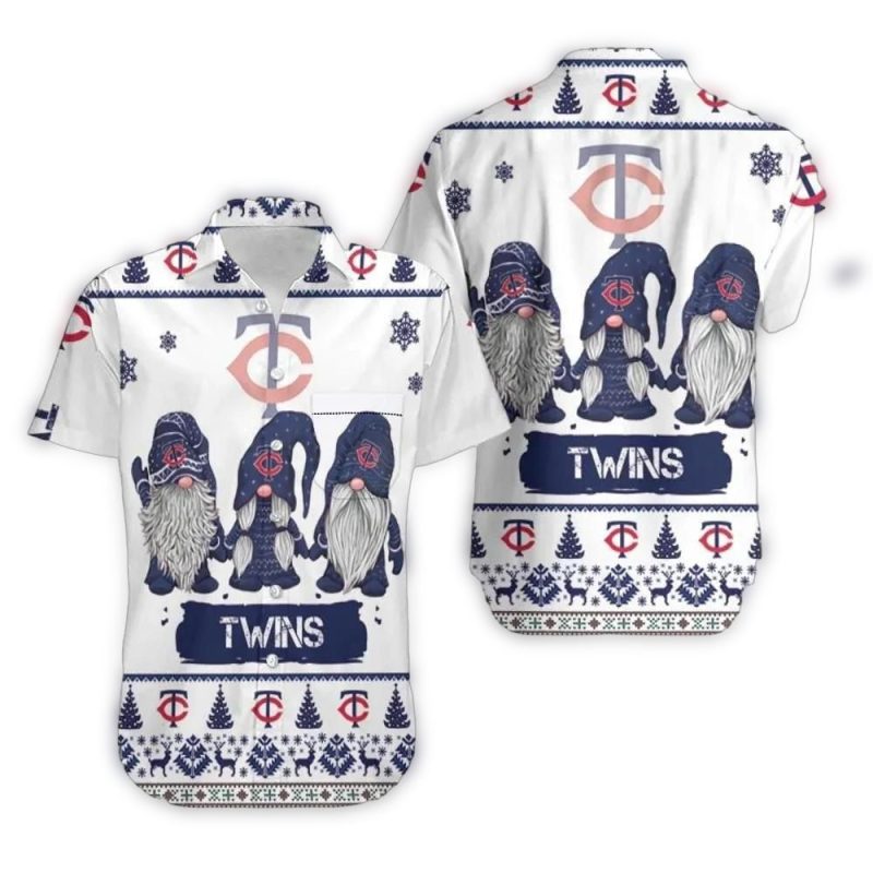Minnesota Twins Christmas Gnomes Hawaiian Shirt 1