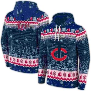 Minnesota Twins Christmas Trees All-over Print Hoodie