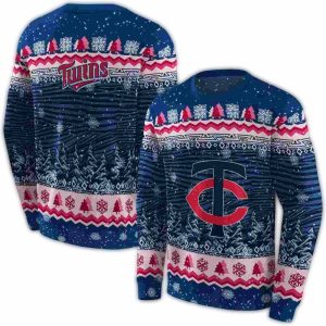 Minnesota Twins Christmas Trees All-over Print Sweatshirt