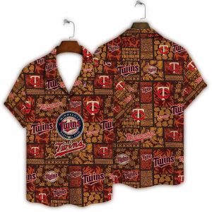 Minnesota Twins Coastal Vintage Hawaiian Shirt