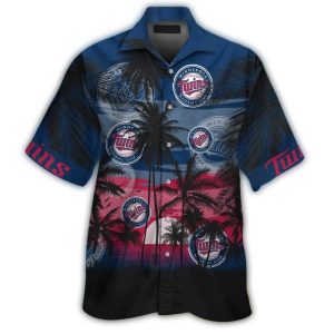 Minnesota Twins Coconut Sunset Beach Tropical Hawaiian Shirt
