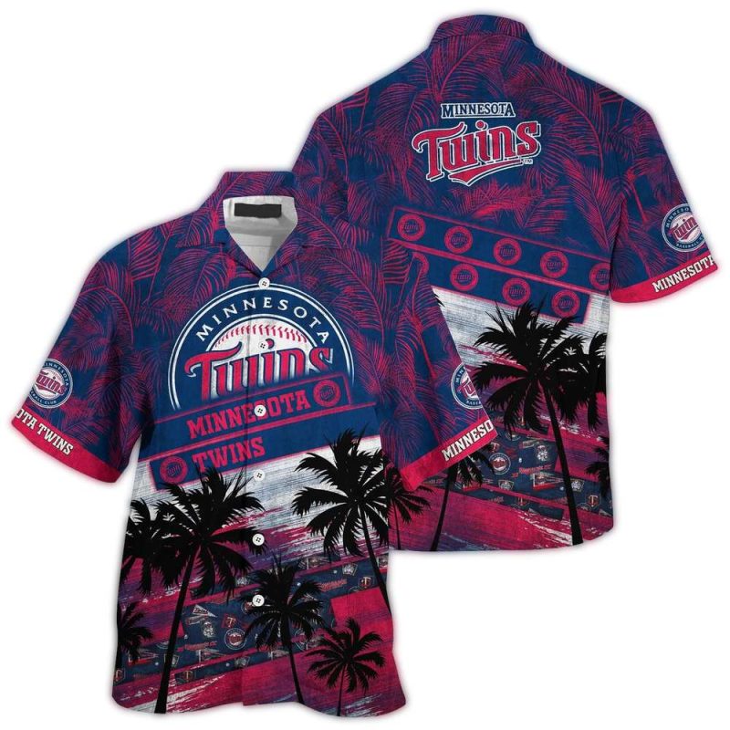 Minnesota Twins Coconut Tropical Vintage Hawaiian Shirt 1