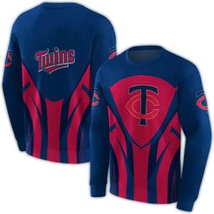 Minnesota Twins Concentric Lines All-over Print Sweatshirt