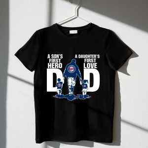 Minnesota Twins Dad T-Shirt - Sons' First Hero, Daughters' First Love
