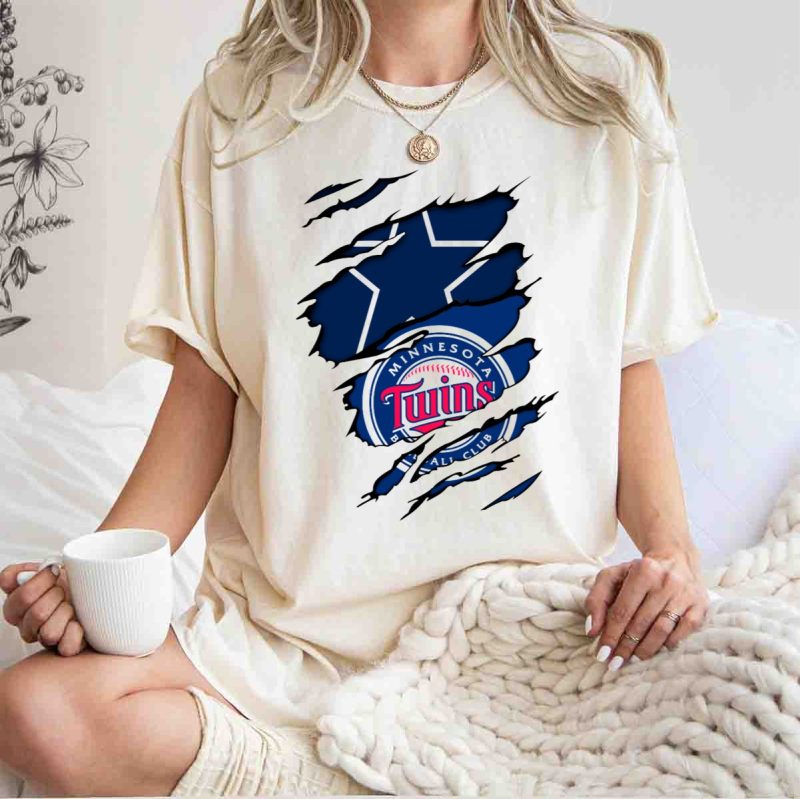 Minnesota Twins Dallas Cowboys Logo Mashup T Shirt t shirt 1 1