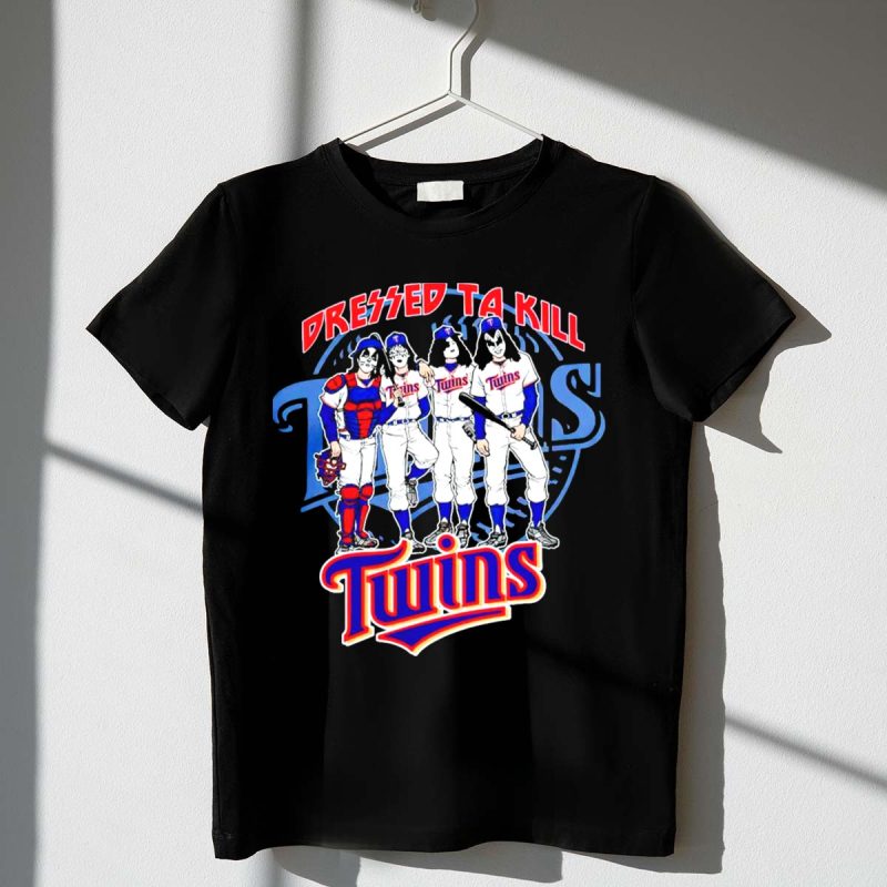 Minnesota Twins Dressed to Kill Twins Players in Iconic Makeup and Costumes T Shirt t shirt 1 1
