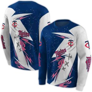 Minnesota Twins Dynamic Slash All-over Print Sweatshirt