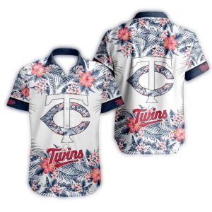 Minnesota Twins Floral Pattern Summer Hawaiian Shirt