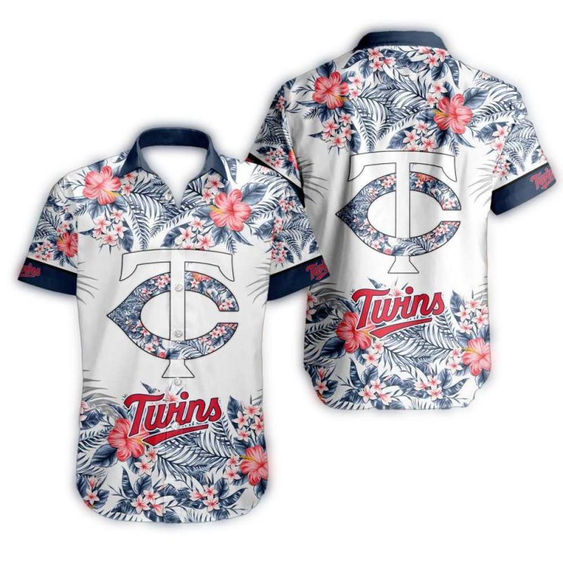 Minnesota Twins Floral Pattern Summer Hawaiian Shirt 1