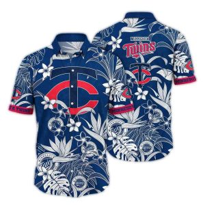 Minnesota Twins Flowers Pattern Vintage Hawaiian Shirt