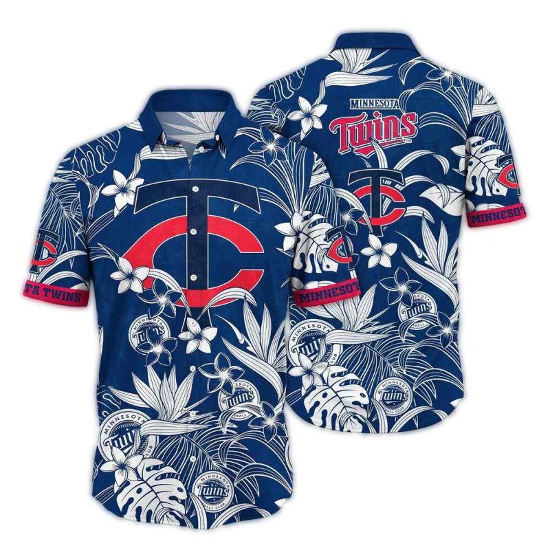 Minnesota Twins Flowers Pattern Vintage Hawaiian Shirt 1