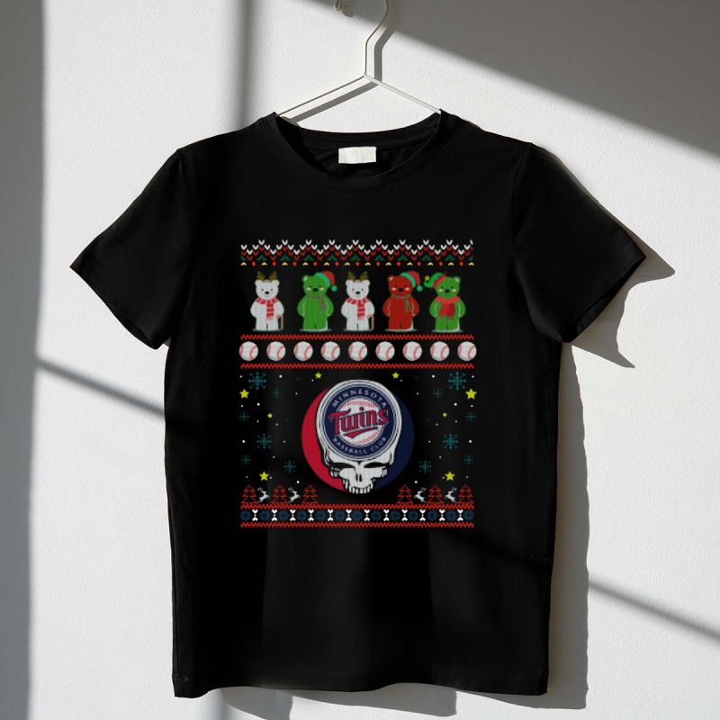 Minnesota Twins Grateful Dead Bears Baseball Holiday T Shirt t shirt 1 1