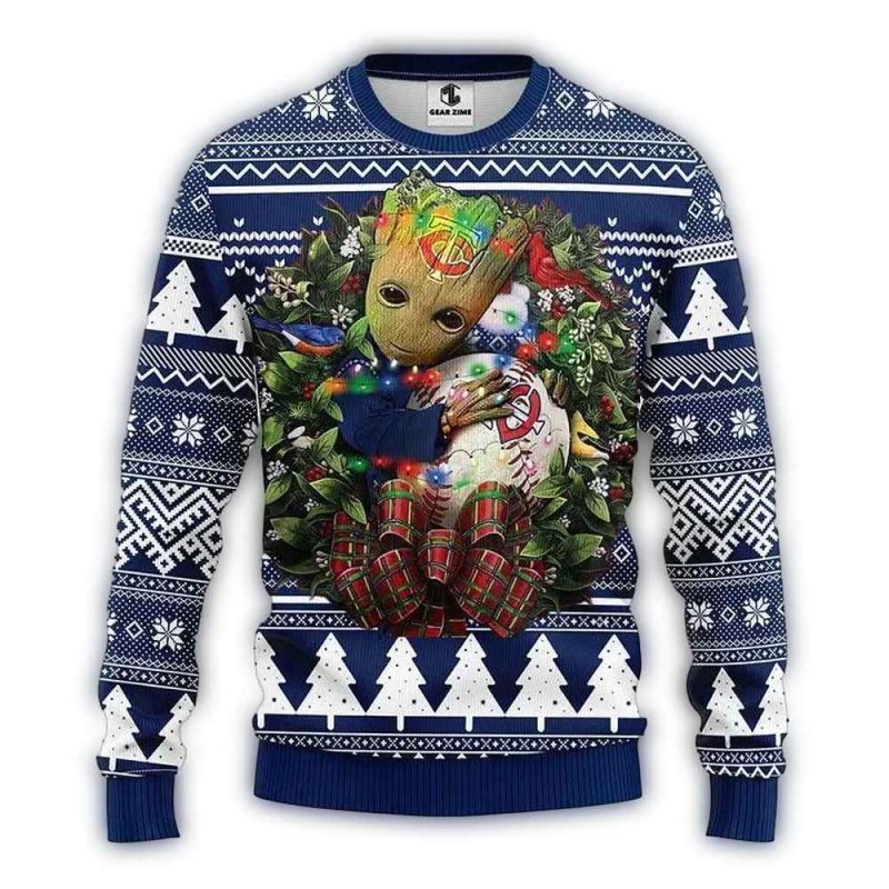 Minnesota Twins Groot Hug Ugly Sweater 1