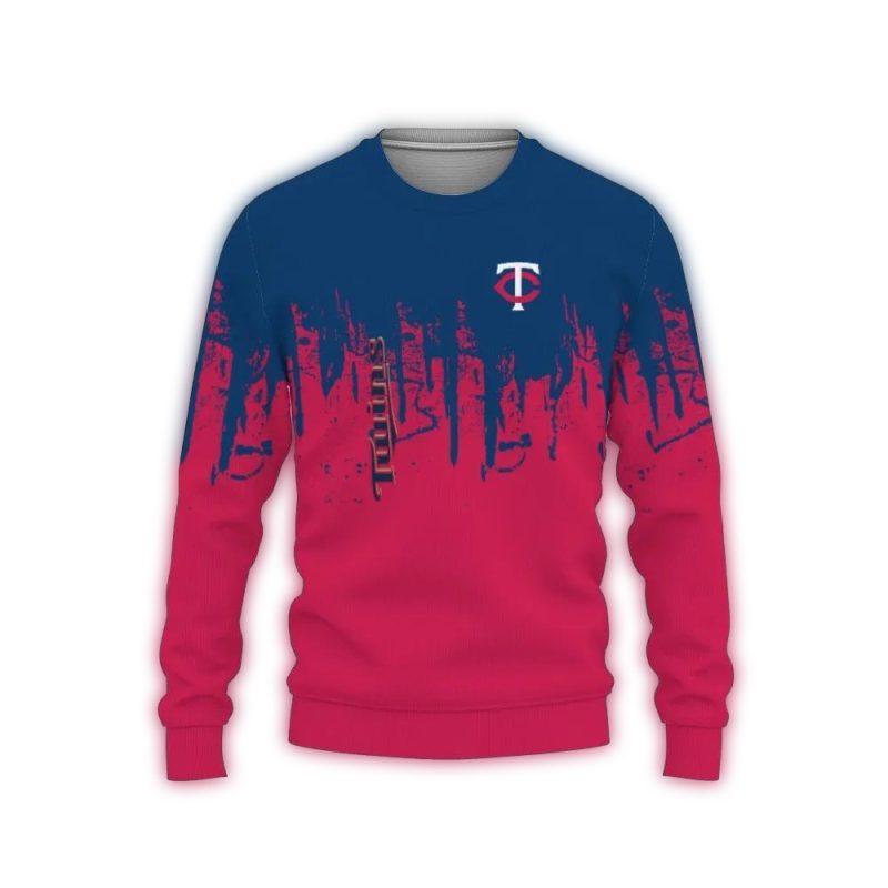 Minnesota Twins Grunge Ugly Sweater 1