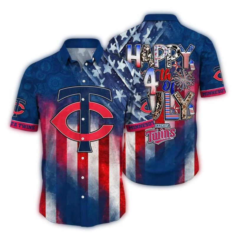 Minnesota Twins Happy 4th of July Hawaiian Shirt 1