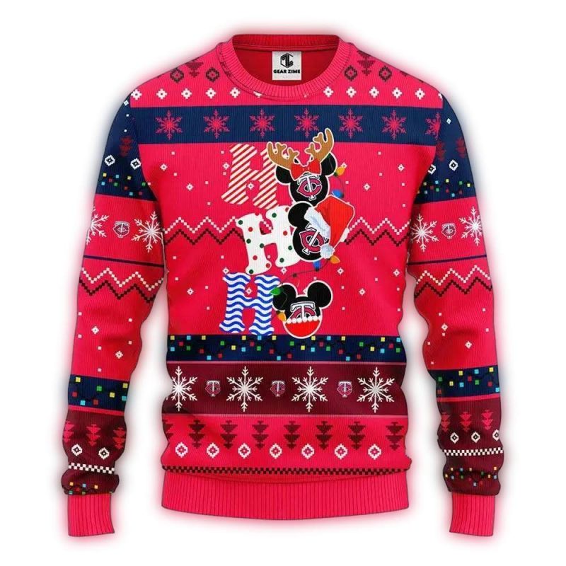 Minnesota Twins Hohoho Christmas Ugly Sweater 1