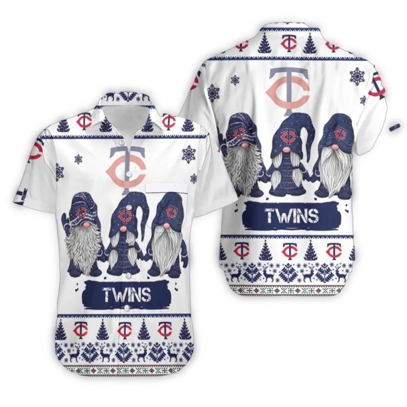 Minnesota Twins Holiday Gnome Hawaiian Shirt 1