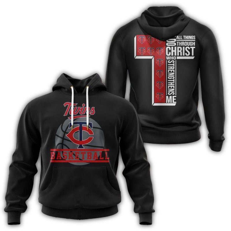 Minnesota Twins I Can Do Christ All Things Through Who Strengthens Me AOP Hoodie 1