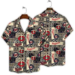 Minnesota Twins Island Breeze Vintage Hawaiian Shirt
