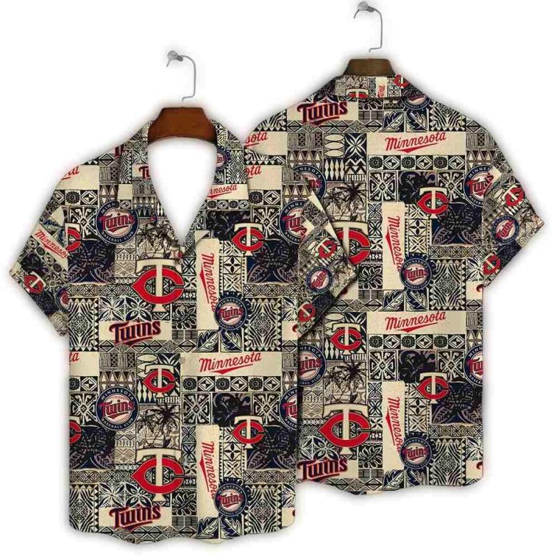 Minnesota Twins Island Breeze Vintage Hawaiian Shirt 1