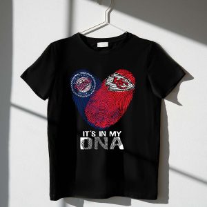 Minnesota Twins & Kansas City Chiefs Dna Fingerprint Heart T-Shirt