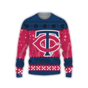 Minnesota Twins Logo Christmas Ugly Sweater - Festive Holiday Apparel
