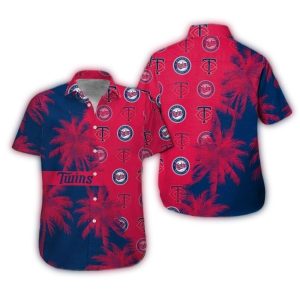 Minnesota Twins Many Logo Hawaiian Shirt