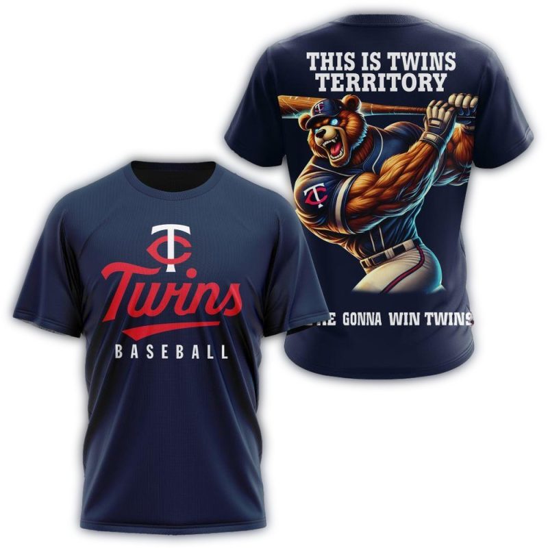 Minnesota Twins Mascot Baseball AOP T Shirt 1